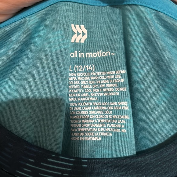 5 for $20! All in Motion Short Sleeve Moisture Wicking Tee size L 12-14 - Picture 2 of 4